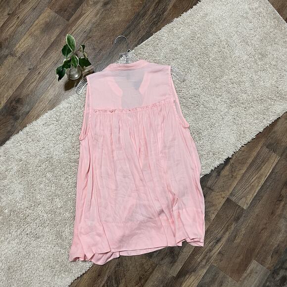 Lane Bryant Size 14 Pink Ruffled V Neck Tank Top NWT - Picture 6 of 6